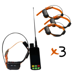 pack gps chasse – 1 télécommande tactile + 2 collier de repérage & dressage